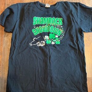 Youth Shamrock showdown black short sleeve T-shirt size youth xl cheer